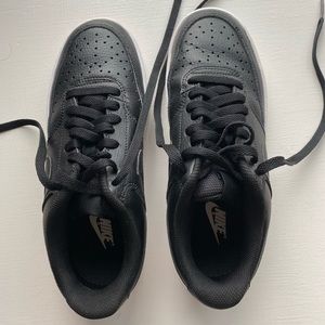 Black Air Forces With White Platform